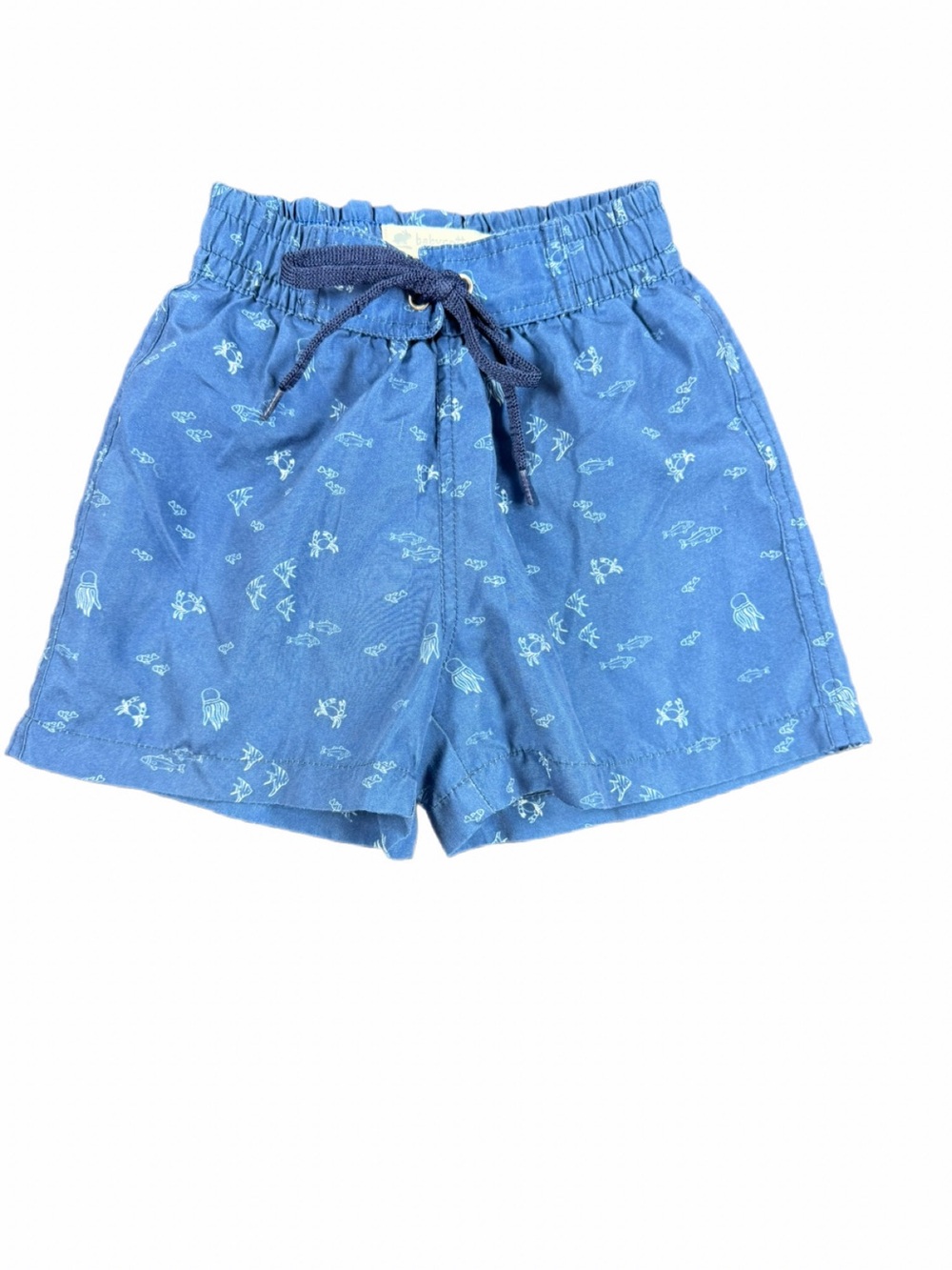 BabyCottons Ocean Friends Print Mesh Lined Swim Trunks - 24M